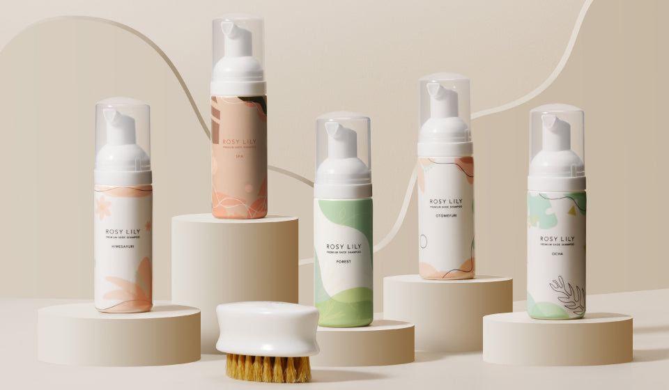 シューズシャンプー　HIMESAYURI ROSY LILY 靴　洗剤 プレミアムシューズシャンプー 200ml – ROSY LILY